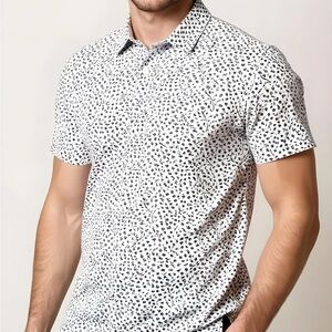 Antigua Green and White Casual Polo Shirt